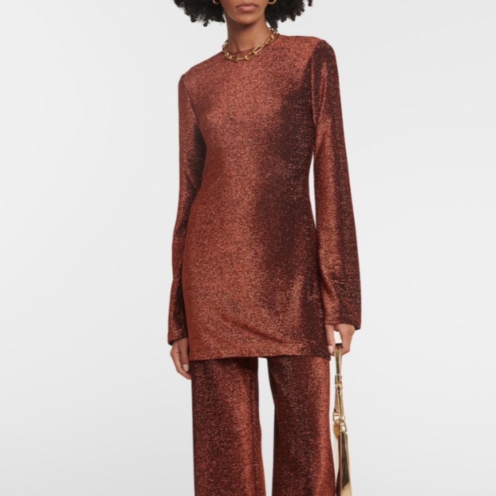 NWT: JOHANNA ORTIZ Self Expression Lurex Jersey Top FALL 2023 Runway Size Medium